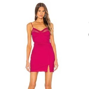 Super down fuchsia mini dress from revolve size XS. NWT.